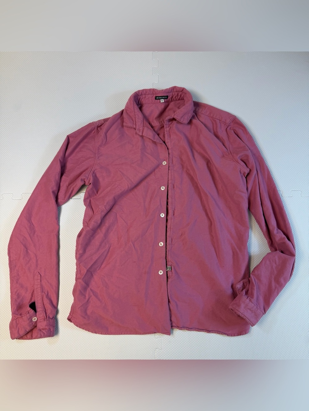 Ann Demeulemeester Soft Cotton Men's Shirt Jacket Pink Size XL 22x29